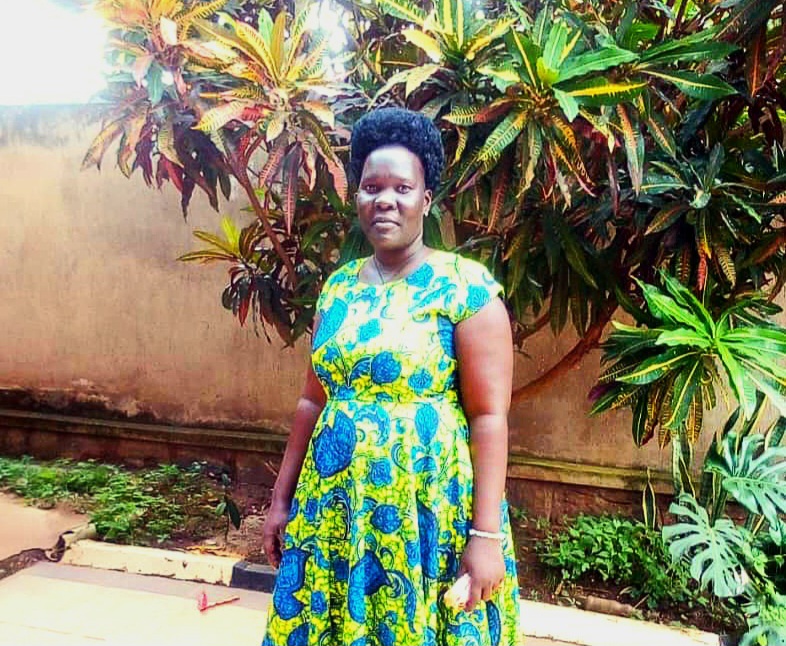Atim Joyce Kellen during a community peacebuilding activity